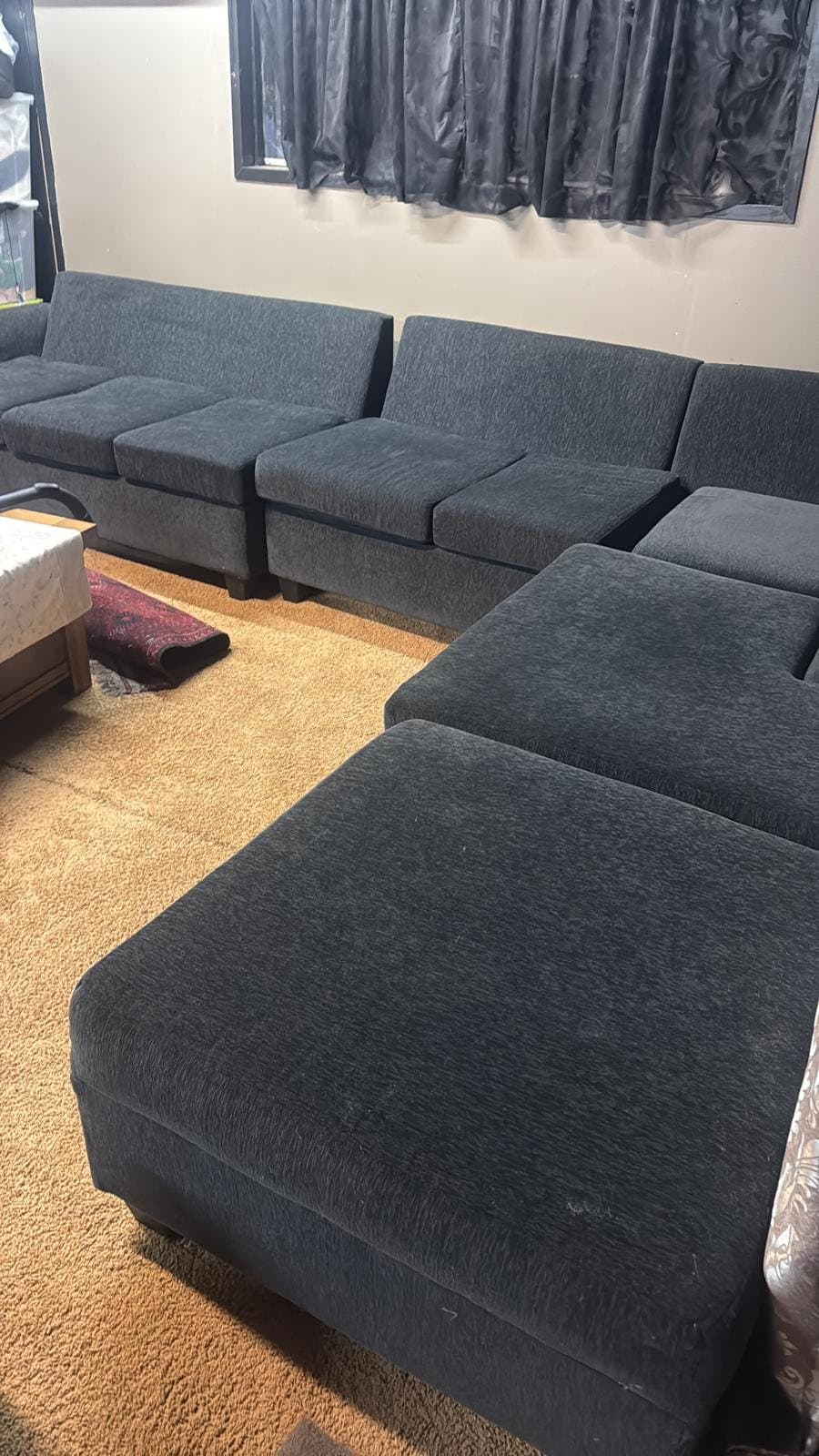Sectional sofa delivered and placed in its new room